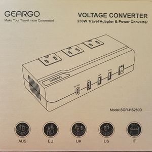 VOLTAGE CONVERTER   230w TRAVEL ADAPTER & TRAVEL CONVERTER